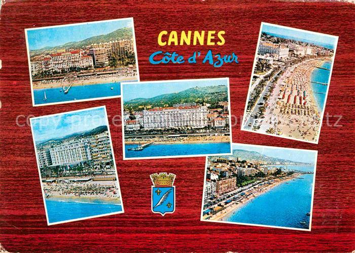 Cannes Alpes-Maritimes Fliegeraufnahme Strand Teilansicht