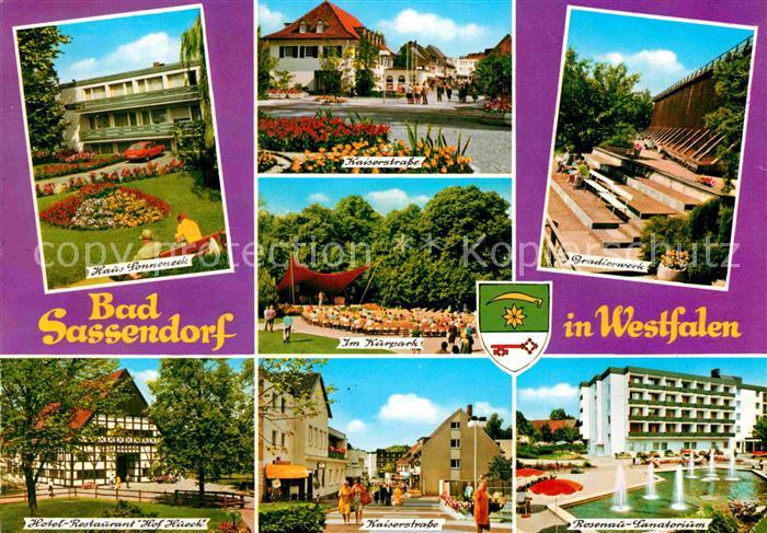 Bad Sassendorf Haus Sonneneck Hotel Hof Hueeck Kaiserstrasse Rosenau Sanatorium