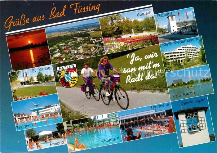 Bad Fuessing Evangelische Kirche Freibad Therme Kurpark Rathaus Panorama