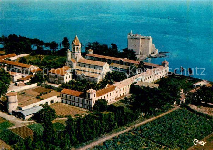 Ile Saint-Honorat Alpes Maritimes Fliegeraufnahme Abtei