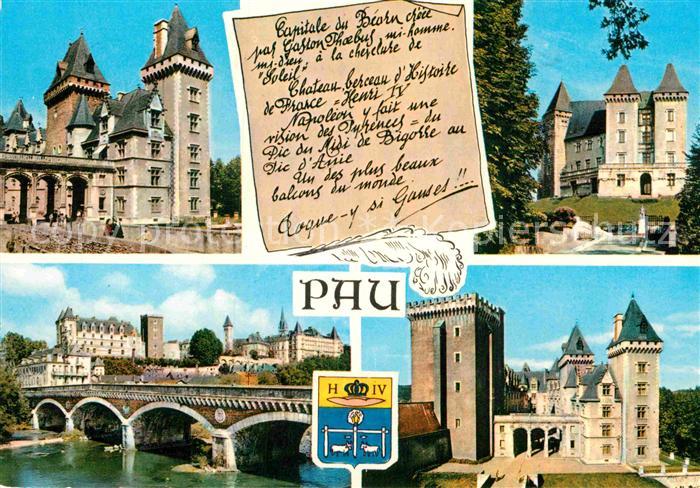 Pau 64 Schloss Bruecke Burg