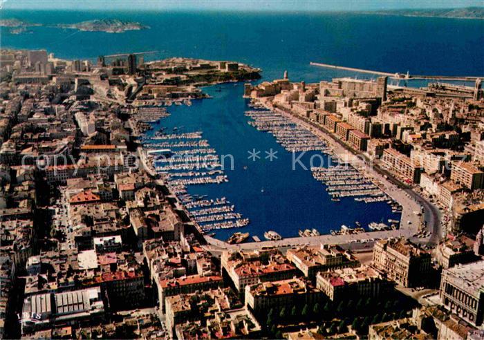 Marseille Bouches-du-Rhone Fliegeraufnahme Hafen