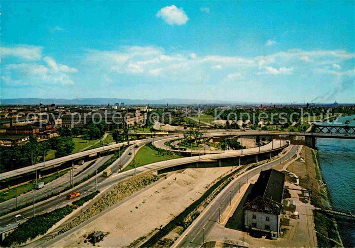 MANNHEIM BW Fliegeraufnahme Schloss Rheinbruecke