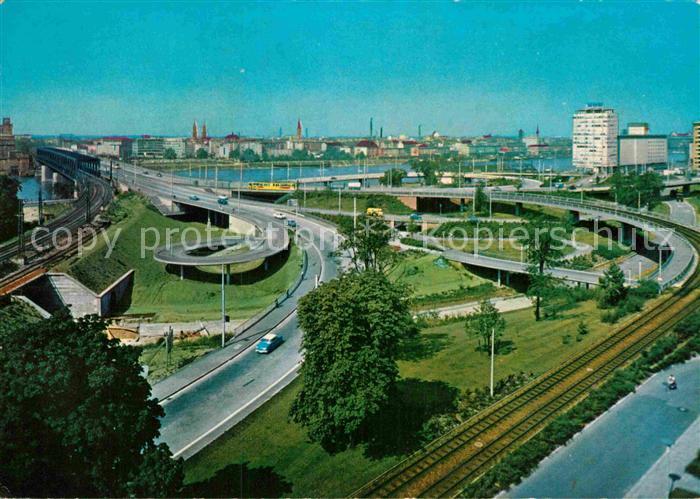 MANNHEIM BW Fliegeraufnahme Rheinbrueckenaufffahrt