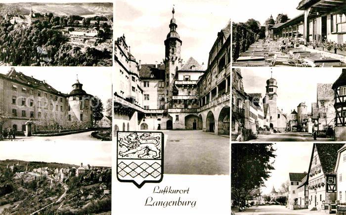 Langenburg Wuerttemberg Teilansichten Innenstadt Restaurant Terrasse Schloss Wap