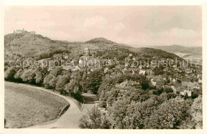 Eisenach Thueringen Panorama Blick nach der Wartburg