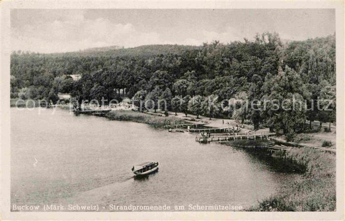 Buckow Maerkische Schweiz Strandpromenade am Schermuetzelsee