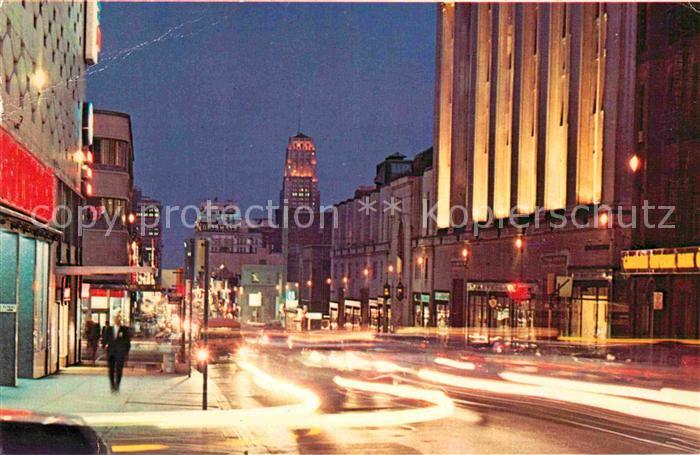 Toronto Canada Night view of Yonge Street looking south from College