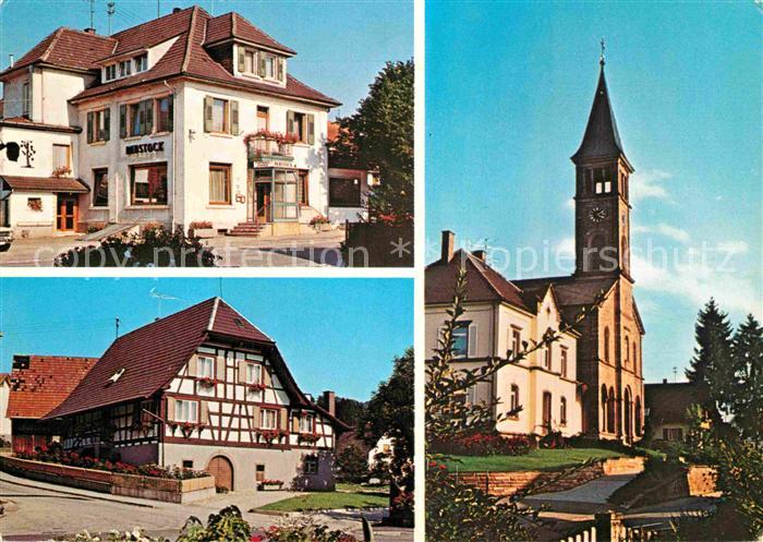 Ohlsbach Gasthof Pension Rebstock Fachwerkhaus Kirche
