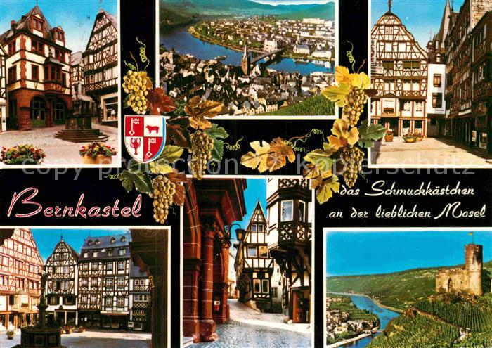 Bernkastel-Kues Altstadt Fachwerkhaeuser Weinberge Burg Mosel