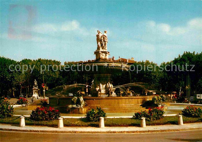 Aix-en-Provence Cite du Roy Rene Grande Fontaine sur la Rotonde XIX siecle