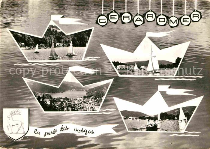 Gerardmer Vosges La Perle des Vosges Panorama See Wassersport Segeln
