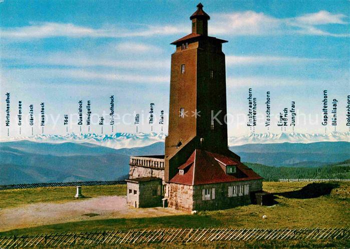 Feldberg Schwarzwald Feldbergturm Alpenkette