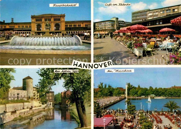 HANNOVER  CITY Hauptbahnhof Cafe am Kroepcke Maschsee Hohes Ufer