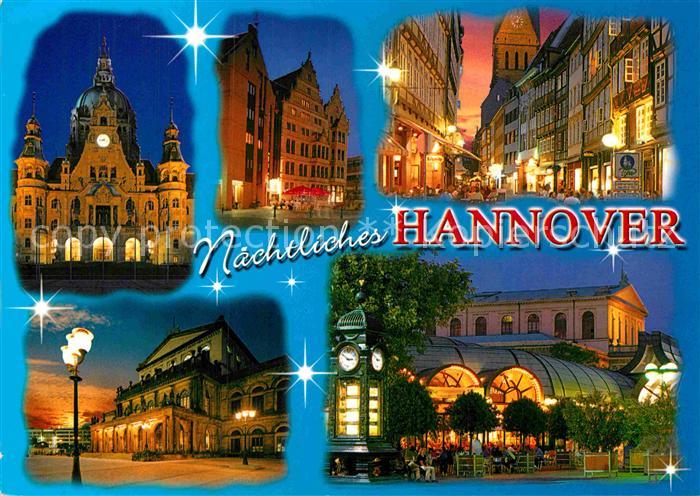 HANNOVER  CITY Motive aus der Altstadt bei Nacht Cafe Restaurant