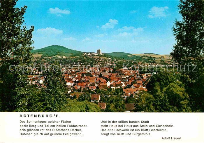 Rotenburg Fulda Panorama Luftkurort Gedicht Adolf Hauert