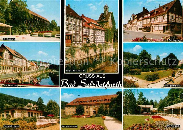 Bad Salzdetfurth Kurpark Cafe Zentrum Kirche Kurmittelhaus Minigolf Markt