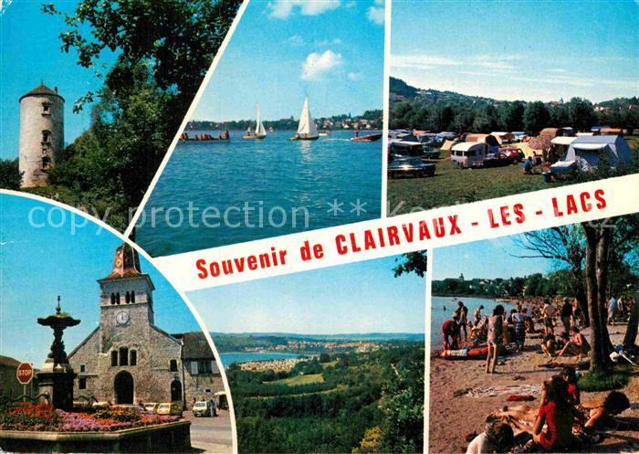 Clairvaux-les-Lacs Tour Lac Camping Plage Fontaine Eglise