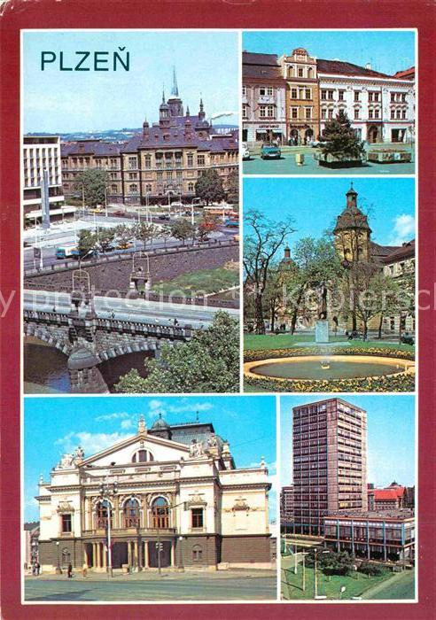 Plzen Pilsen Teilansichten Gebaeude Hochhaus