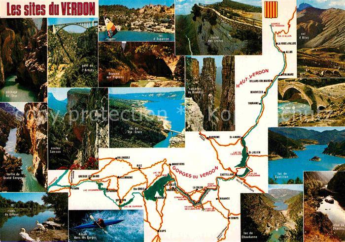 Castellane Gorges du Verdon Verdonschlucht verschiedene Ansichten