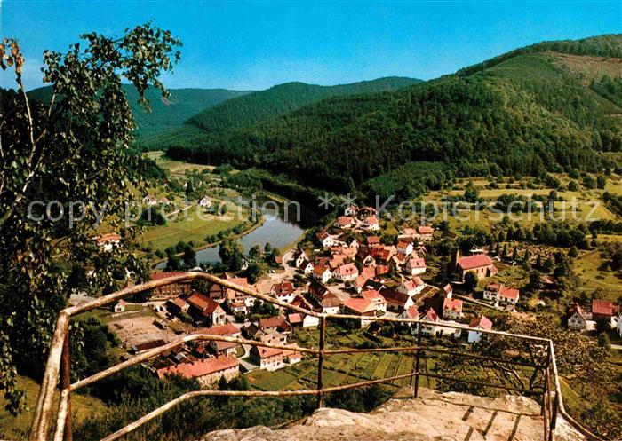 Schoenau Pfalz Panorama Wasgau Blick vom Zundelsfels