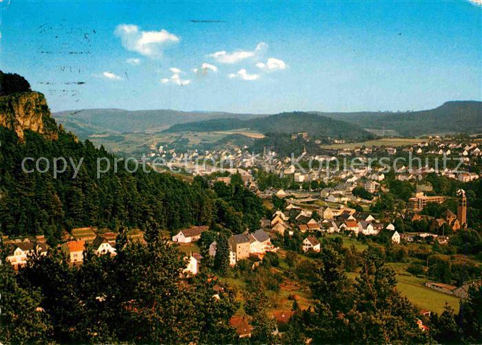 Gerolstein Rheinland-Pfalz Panorama Blick vom Auberg mit Munterlay