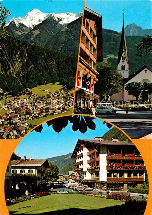 Mayrhofen Zillertal Panorama mit Ahornspitze Kirche Tristner Ortsmotiv
