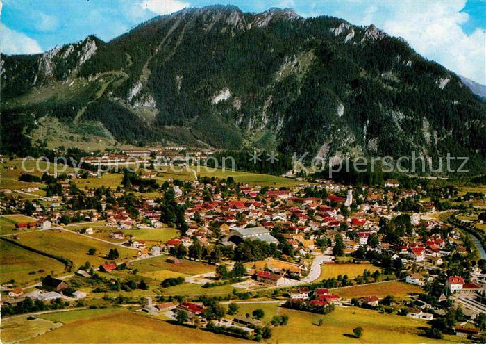 Oberammergau Gesamtansicht Passionsspielort Alpen Fliegeraufnahme