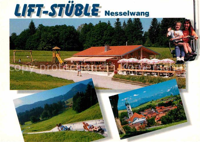 Nesselwang Lift Stueble Gaststaette Sommerrodelbahn Kirche Alpen