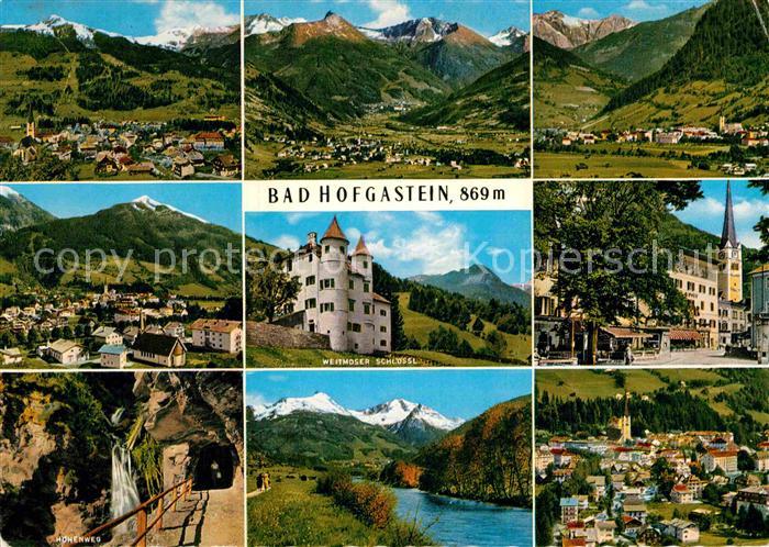 Bad Hofgastein Panorama Alpen Weitmoser Schloessl Hoehenweg Wasserfall