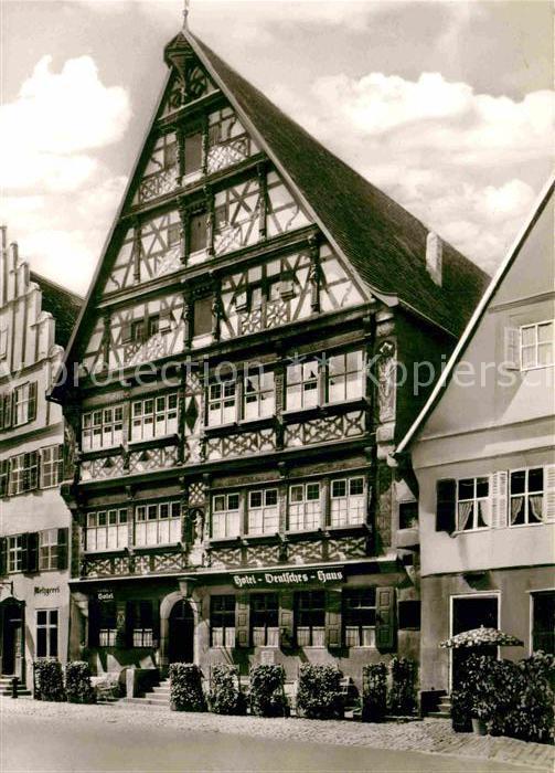 Dinkelsbuehl 1000jaehrige Stadt Hotel Deutsches Haus Fachwerkhaus