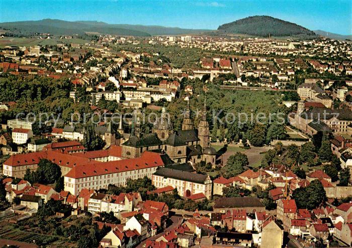 FULDA Hessen Stadtpanorama Barockstadt mit Dom Fliegeraufnahme