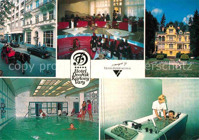 Karlovy Vary Hotel Dvorak Hallenbad Kuranwendung Bar Restaurant Pferdekutsche