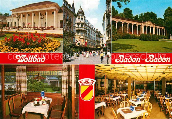 Baden-Baden Kaufstaette Kaufhaus mit Cafe Restaurant Panorama Stadtmitte Casino