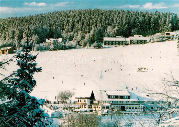 Willingen Sauerland Cafe Pension Restaurant Haus am Hoppern Winterpanorama