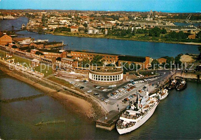 Wilhelmshaven  CITY Nordseebad Suedstrand mit Strandhalle und MS Wilhelmshaven