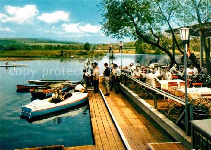 Bad Hersfeld Bootsverleih am Kurpark Restaurant Terrasse