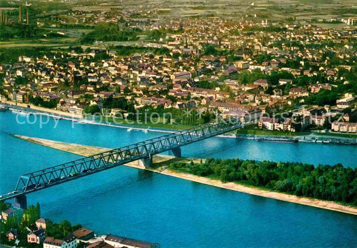 Neuwied Rhein Rheinbruecke Fliegeraufnahme