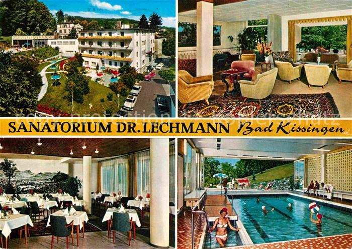 Bad Kissingen Sanatorium Dr Lechmann Speiserestaurant Hallenbad