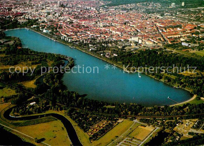 HANNOVER CITY Stadtbild mit Maschsee Fliegeraufnahme