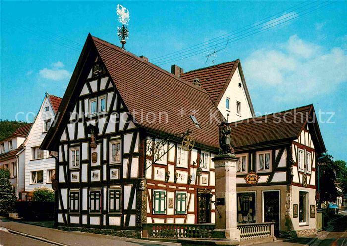 Bad Orb Fachwerkhaus am Wendelinusbrunnen Kurort im Spessart