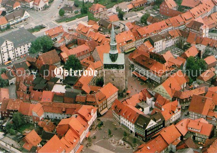 Osterode Harz St Aegidienkirche Martin Luther Platz Kornmarkt Fliegeraufnahme