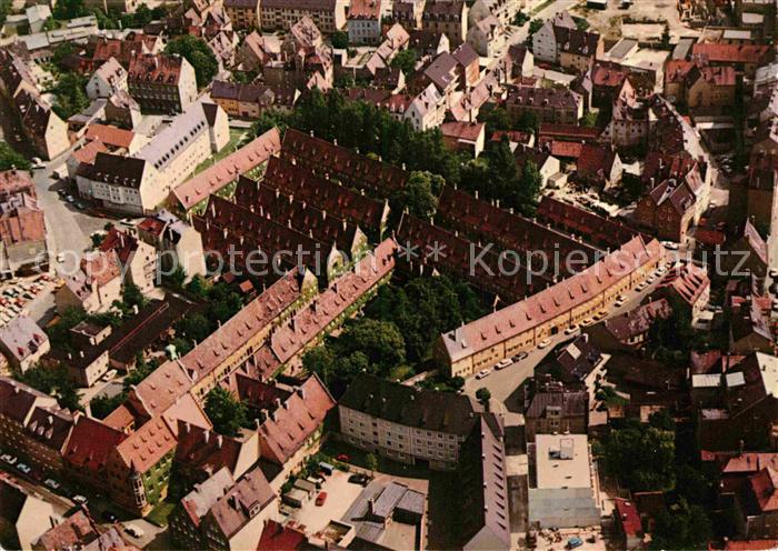 Augsburg Fuggerei Fliegeraufnahme