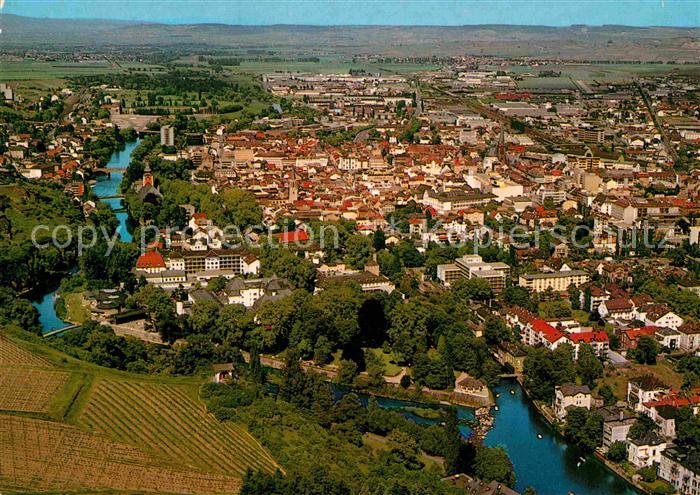 Bad Kreuznach aeltestes Radon Solbad der Welt an der Nahe Fliegeraufnahme