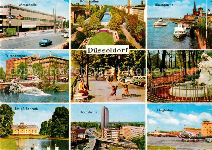 DuessELDORF  CITY Messehalle Koenigsallee Rheinpartie Anleger Maerchenbrunnen Ra