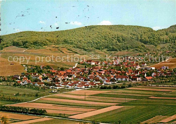 Ebringen Breisgau Blick vom Batzenberg im Hintergrund Schoenberg Schwarzwald