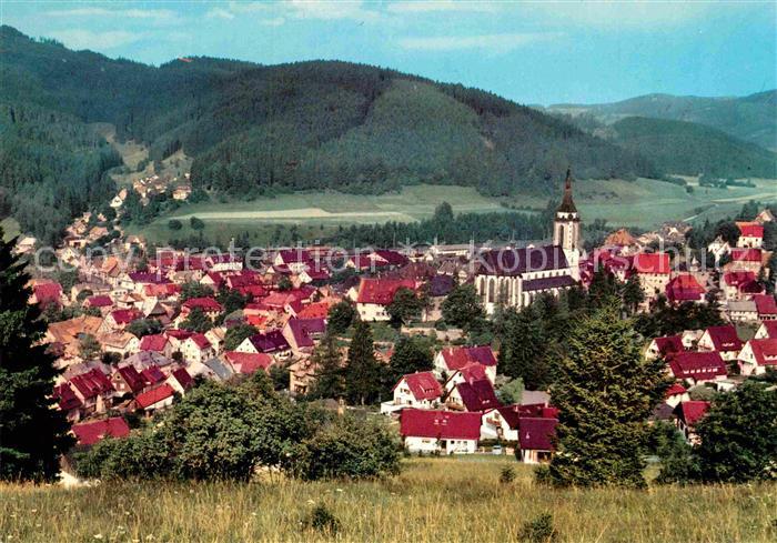 Neustadt Schwarzwald Ortsansicht mit Kirche
