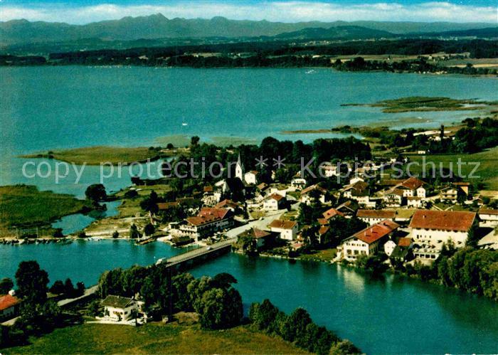 Seebruck Chiemsee Fliegeraufnahme