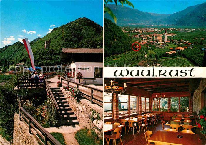 Lana Meran Restaurant Waalrast Terrasse Fernblick Alpen