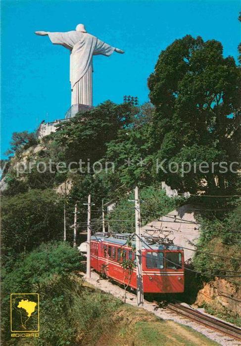 Bergbahn Brasil Rio de Janeiro Subida de trenzinho Corcovado